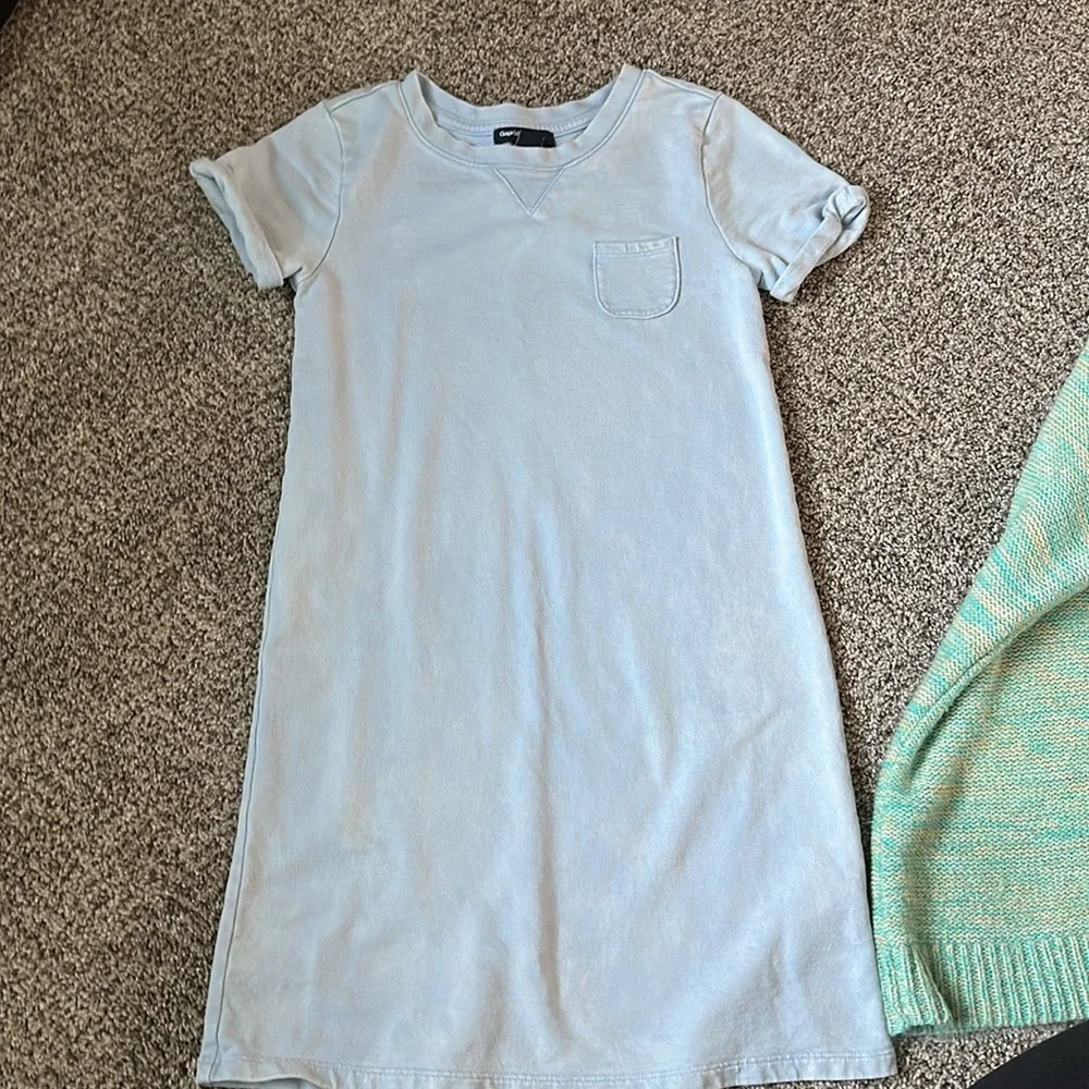 GAP Kids Blue and Teal Dress Set size 7/8